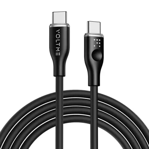 [C2053] VOLTME Wire C To C 1.8m Braided 60W Black
